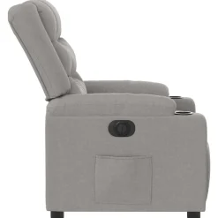 vidaXL Sillón reclinable eléctrico de tela Gris nube Best
