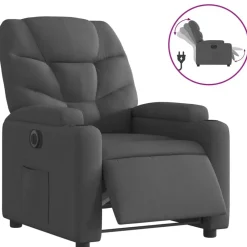 vidaXL Sillón reclinable eléctrico de tela Negro Online