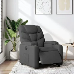 vidaXL Sillón reclinable eléctrico de tela Negro Online