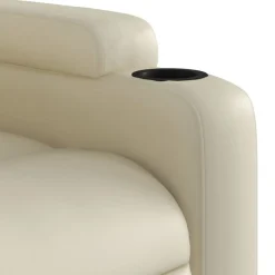 vidaXL Sillas-Sillón reclinable elevable eléctrico de cuero sintético