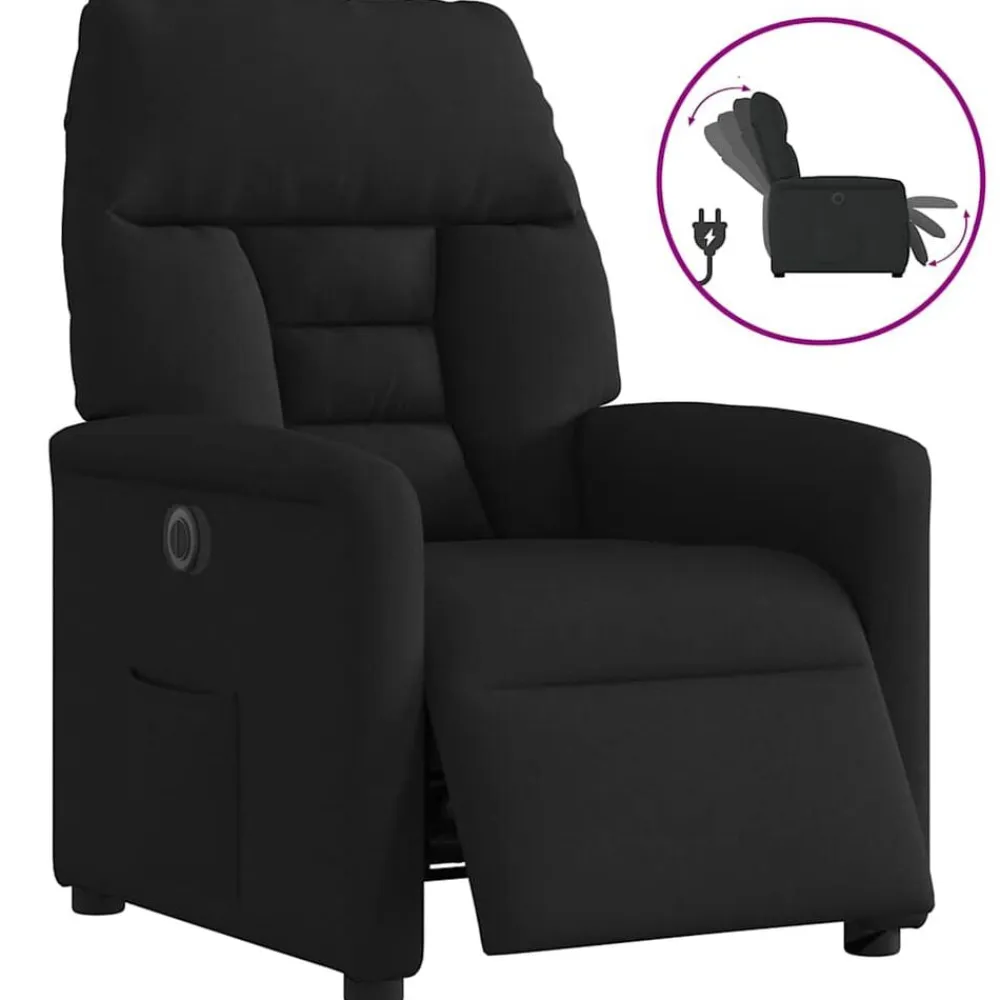 vidaXL Sillas-Sillón reclinable eléctrico de tela