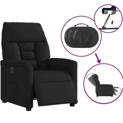 vidaXL Sillas-Sillón reclinable eléctrico de tela