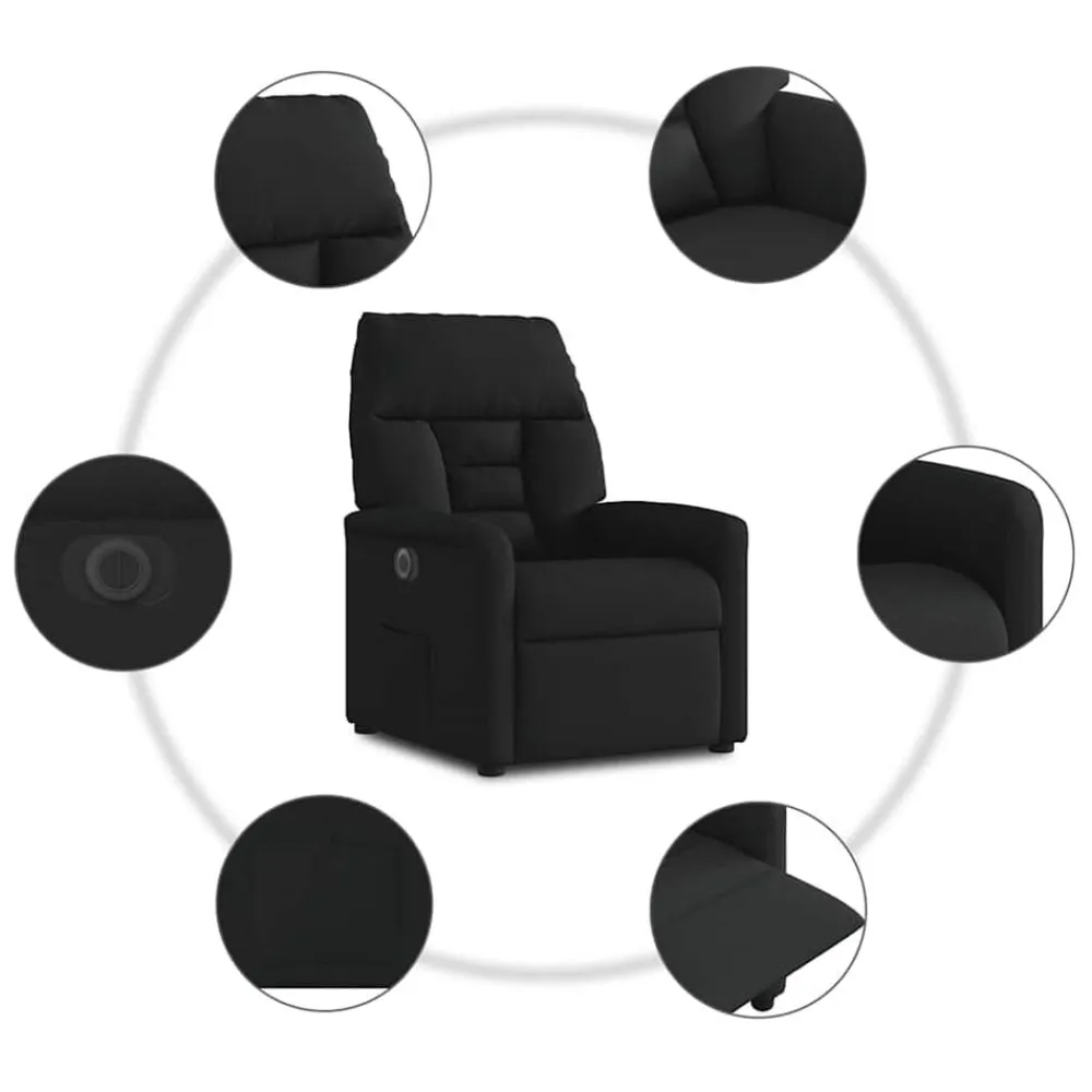 vidaXL Sillas-Sillón reclinable eléctrico de tela