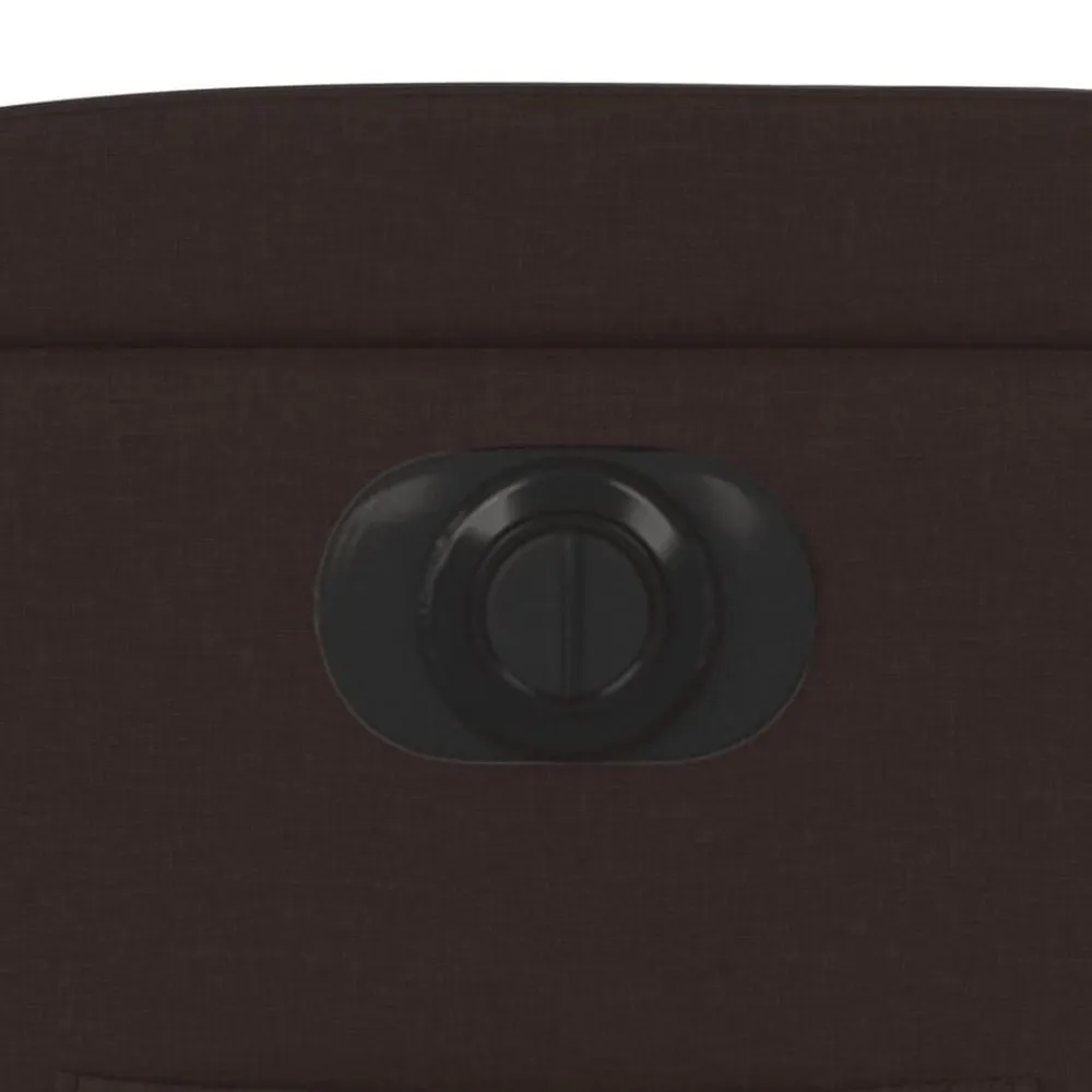vidaXL Sillón reclinable eléctrico tela marrón oscuro Marrón oscuro Outlet