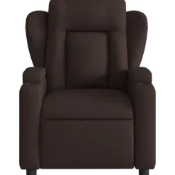 vidaXL Sillón reclinable eléctrico tela marrón oscuro Marrón oscuro Outlet