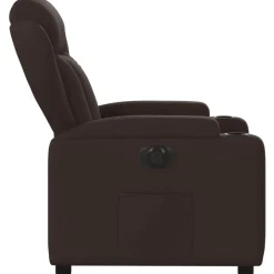 vidaXL Sillón reclinable eléctrico tela marrón oscuro Marrón oscuro Outlet
