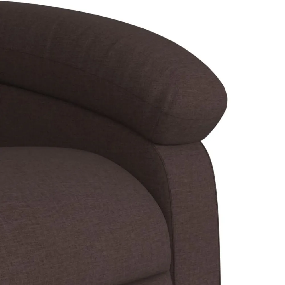 vidaXL Sillas-Sillón reclinable eléctrico tela marrón oscuro