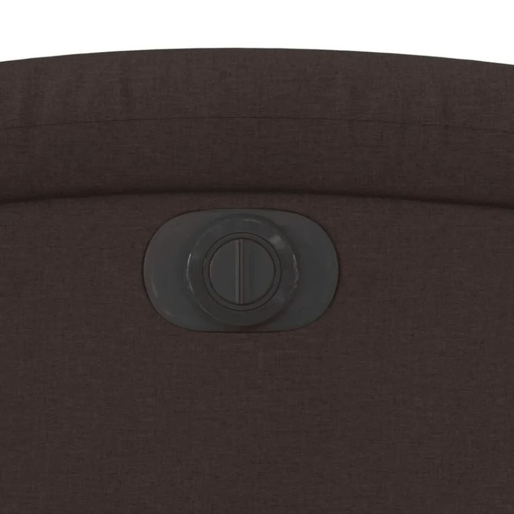vidaXL Sillas-Sillón reclinable eléctrico tela marrón oscuro
