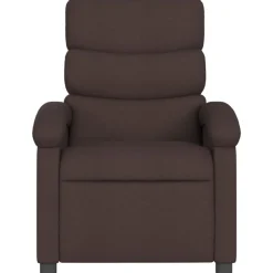 vidaXL Sillas-Sillón reclinable eléctrico tela marrón oscuro