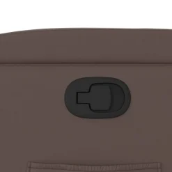 vidaXL Sillas-Sillón reclinable elevable cuero sintético marrón