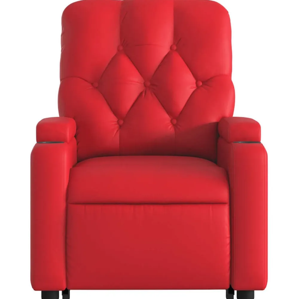 vidaXL Sillas-Sillón reclinable elevable cuero artificial