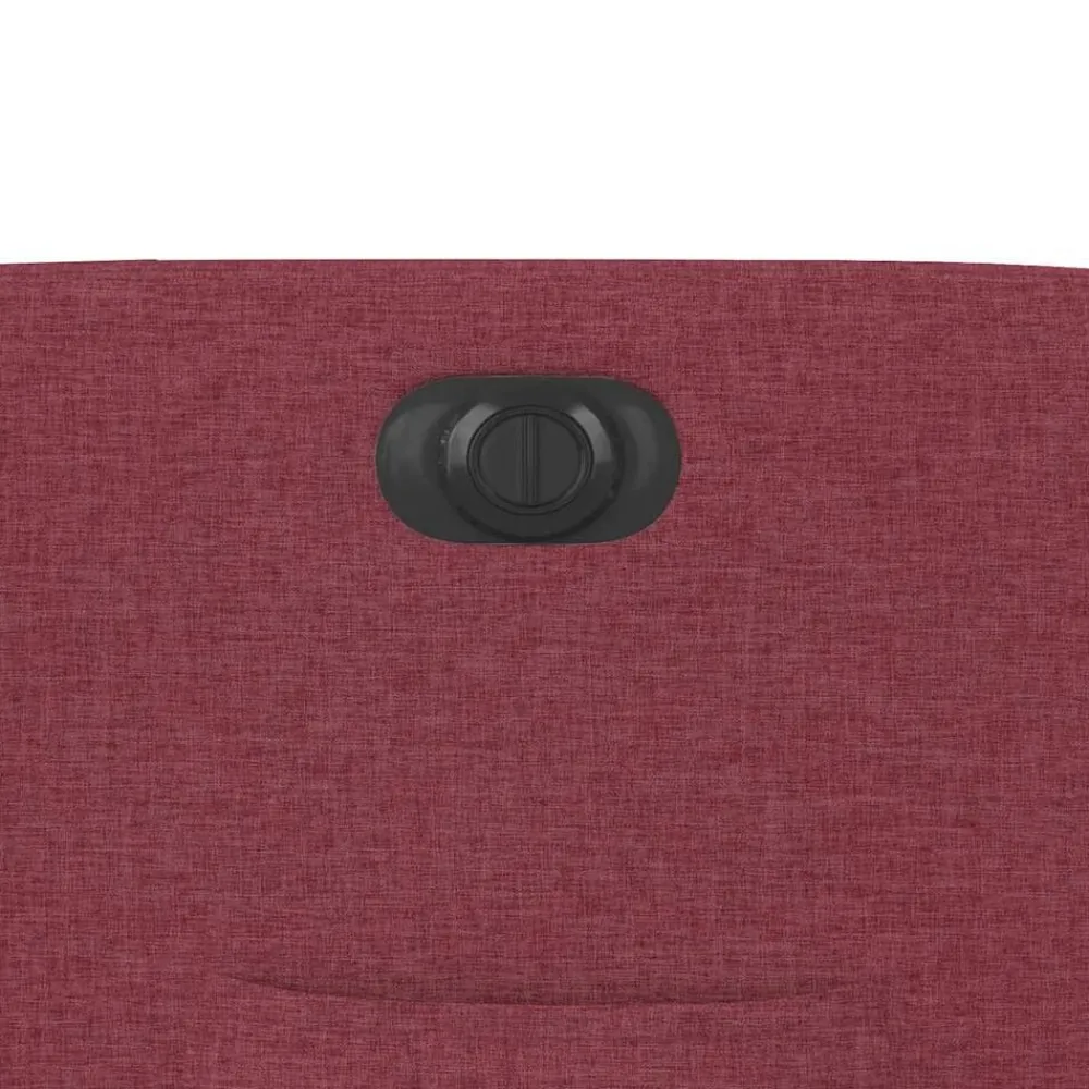 vidaXL Sillón reclinable eléctrico tela rojo tinto Rojo vino tinto New