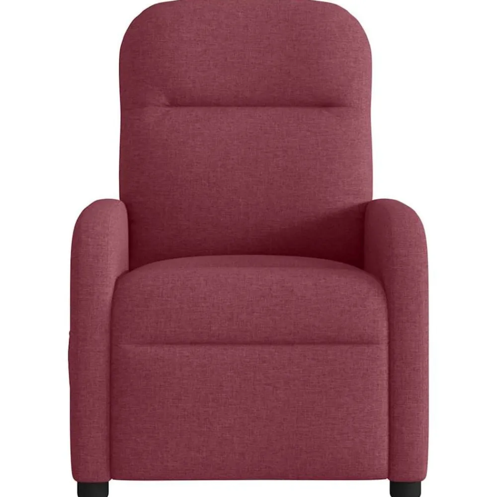 vidaXL Sillón reclinable eléctrico tela rojo tinto Rojo vino tinto New