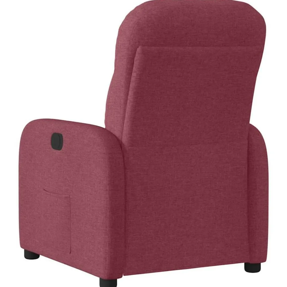 vidaXL Sillón reclinable eléctrico tela rojo tinto Rojo vino tinto New