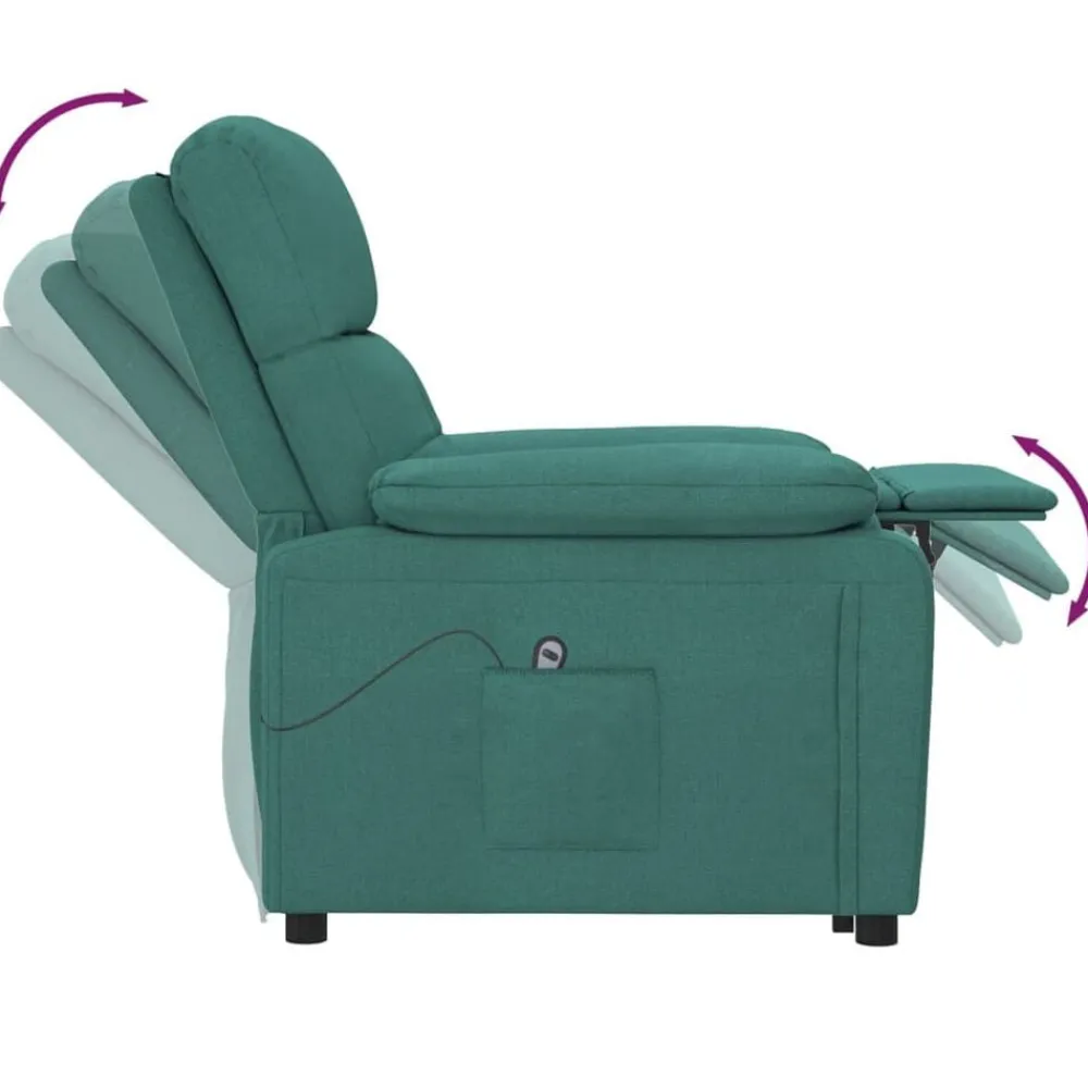 vidaXL Sillas-Sillón reclinable eléctrico tela