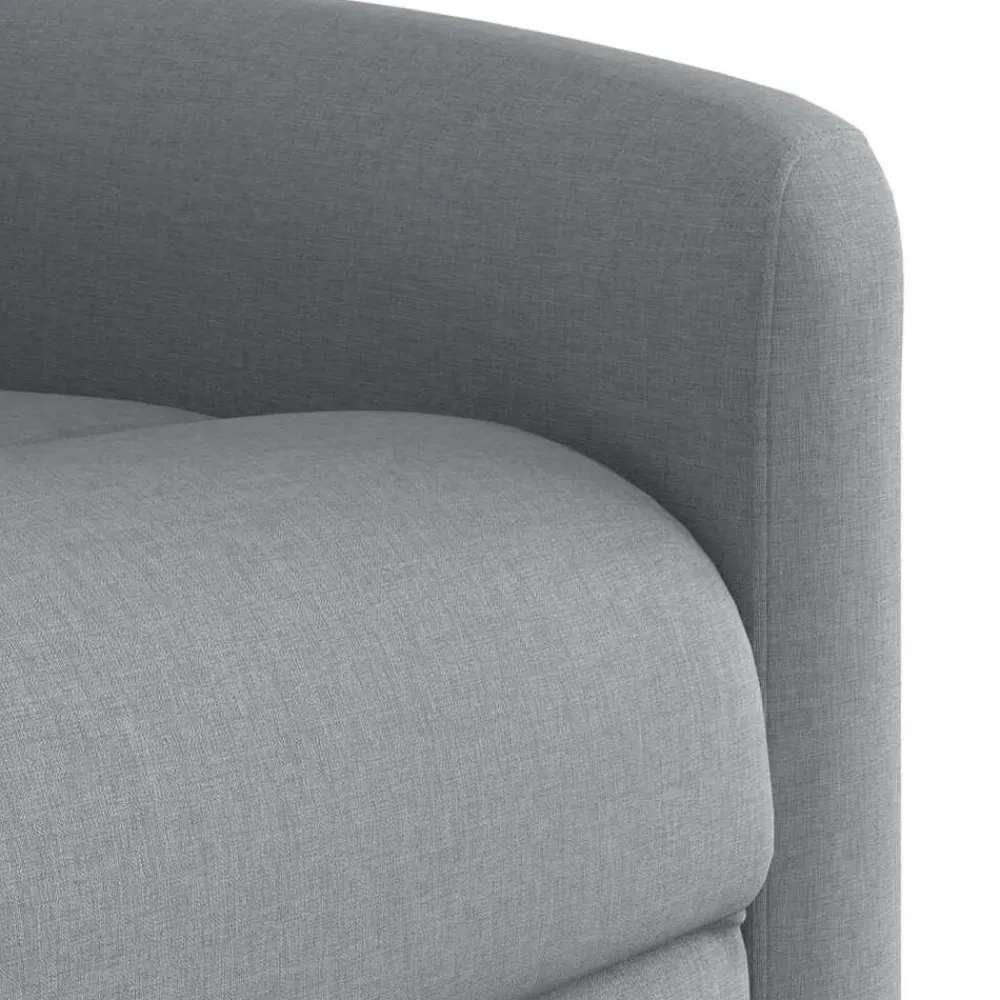 vidaXL Sillón reclinable eléctrico tela Gris claro Discount