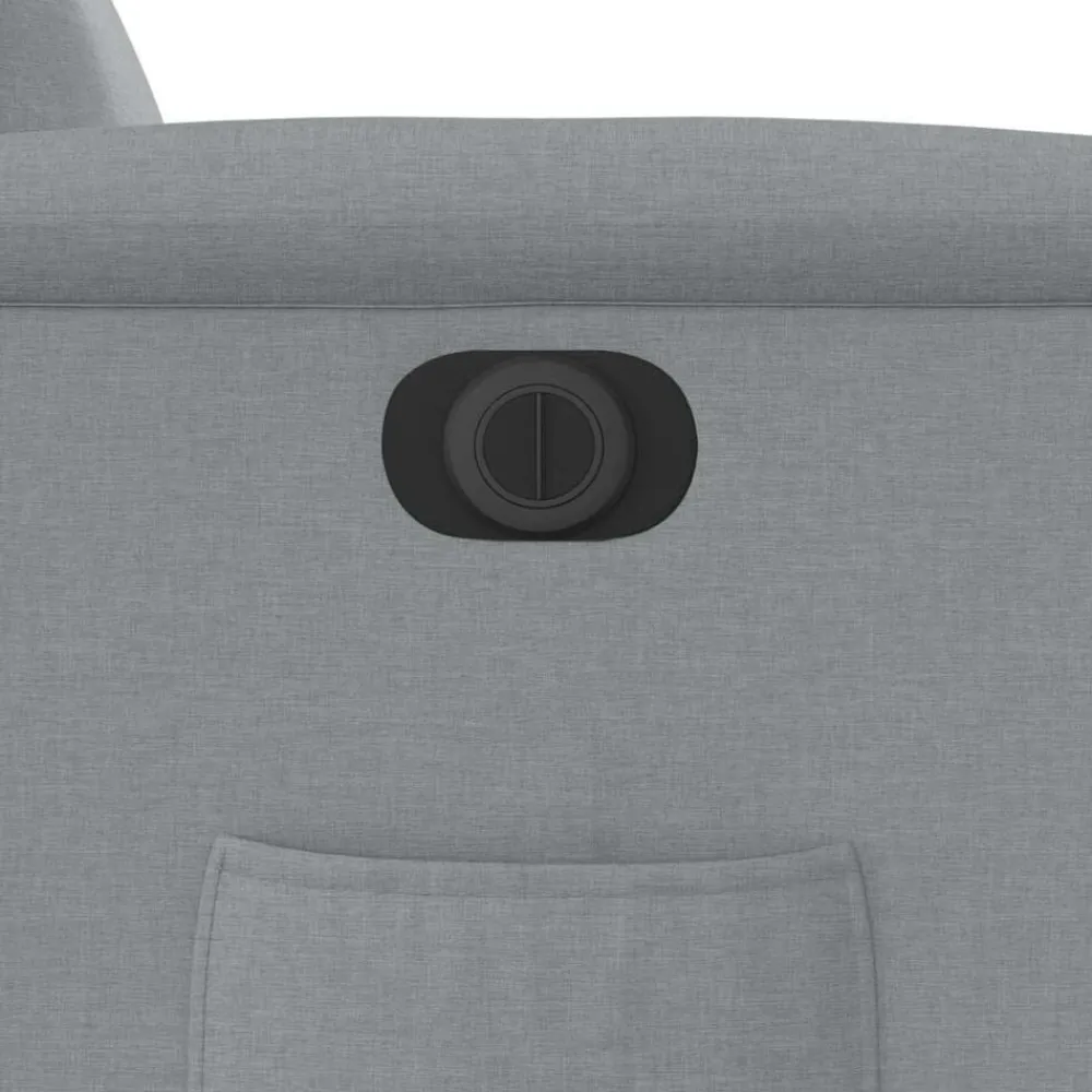 vidaXL Sillón reclinable eléctrico tela Gris claro Discount
