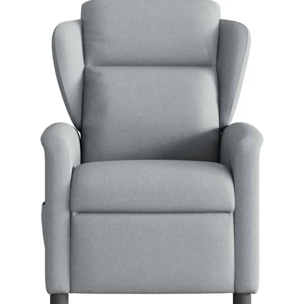 vidaXL Sillón reclinable eléctrico tela Gris claro Discount