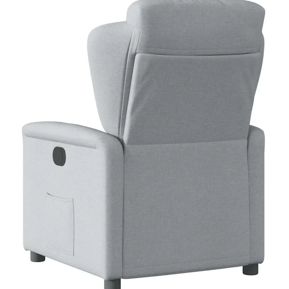 vidaXL Sillón reclinable eléctrico tela Gris claro Discount
