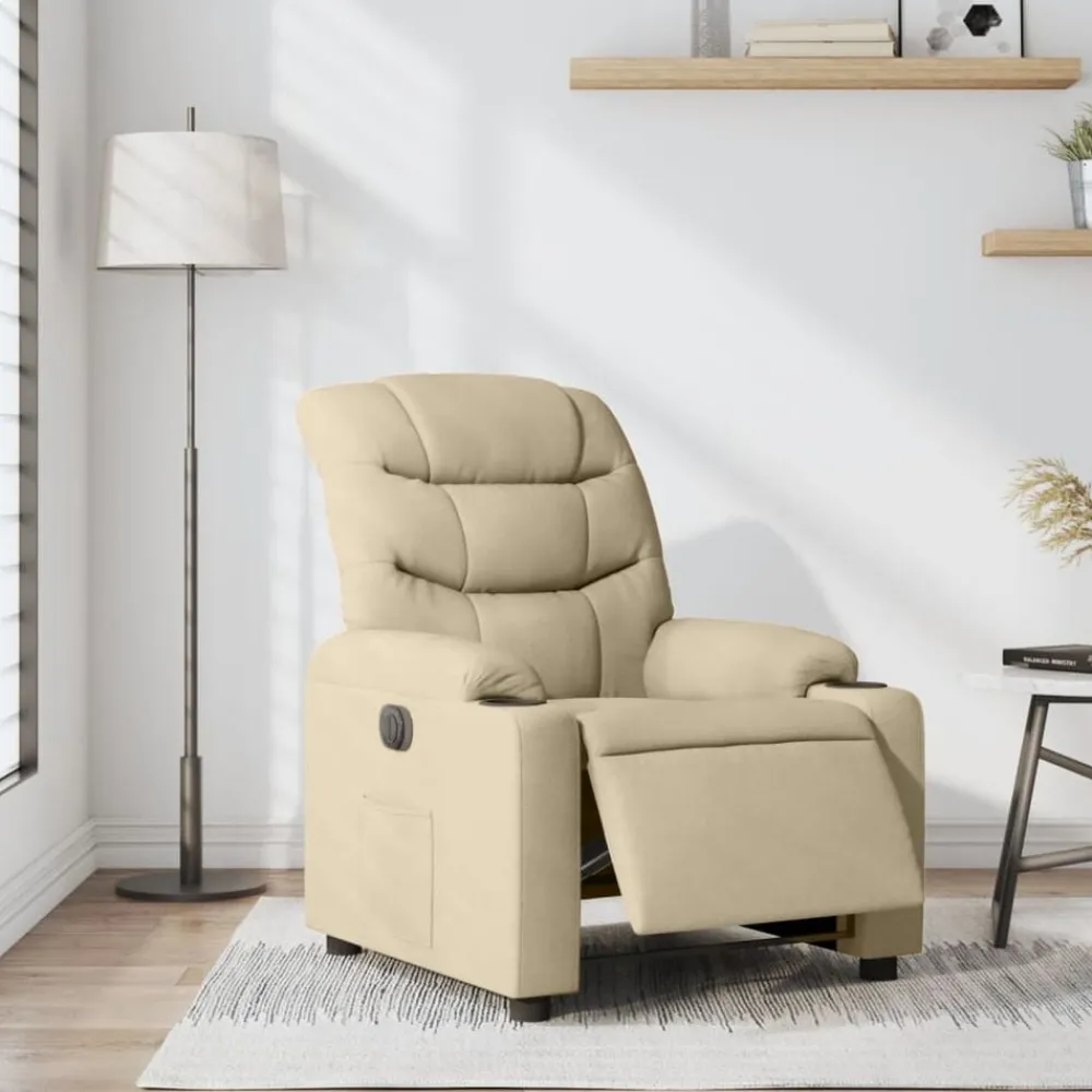 vidaXL Sillas-Sillón reclinable eléctrico de tela