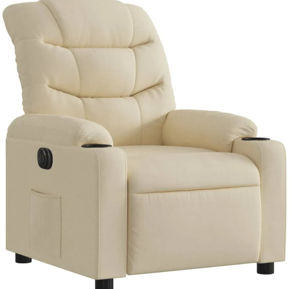 vidaXL Sillas-Sillón reclinable eléctrico de tela
