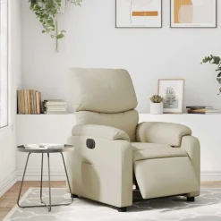 vidaXL Sillas-Sillón reclinable eléctrico de cuero sintético