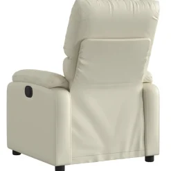 vidaXL Sillas-Sillón reclinable eléctrico de cuero sintético