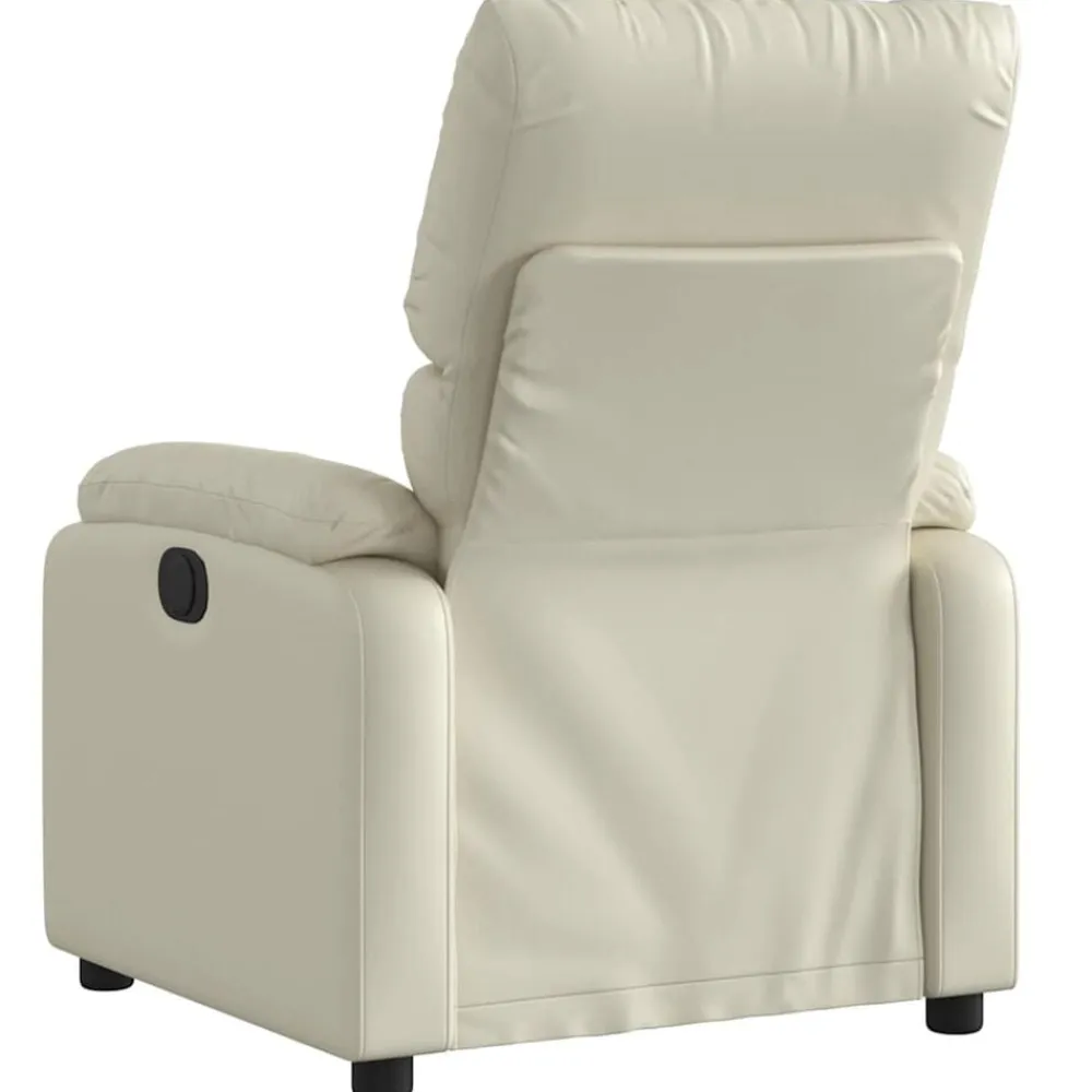vidaXL Sillas-Sillón reclinable eléctrico de cuero sintético