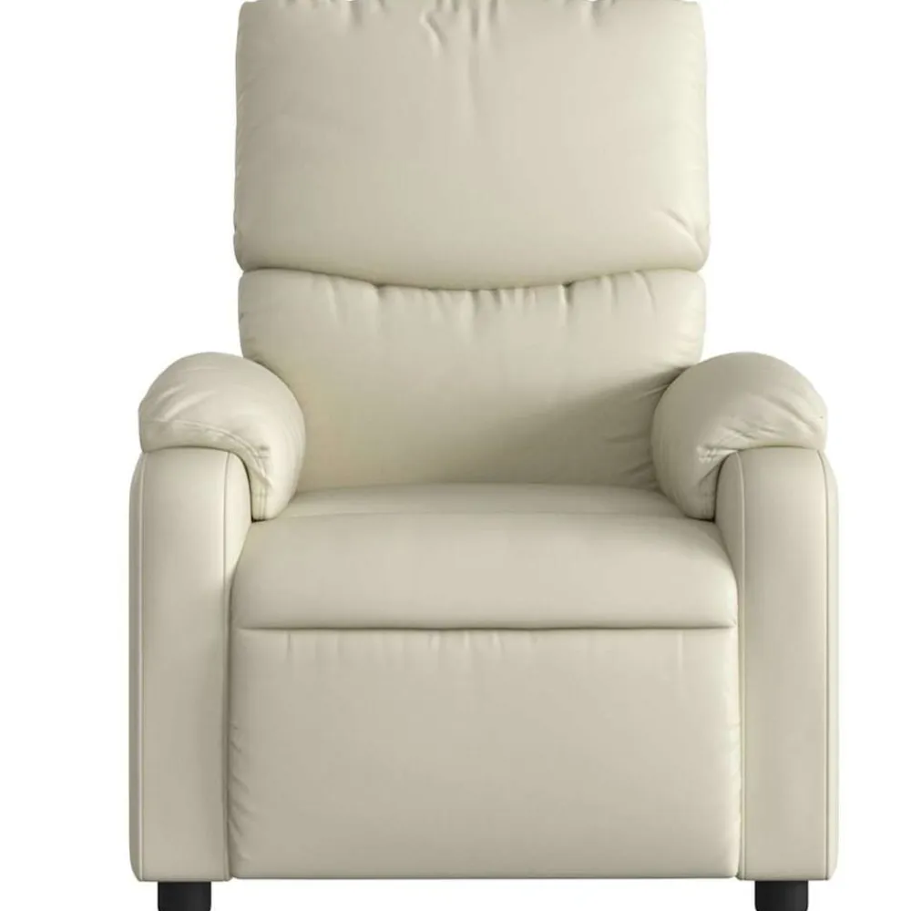 vidaXL Sillas-Sillón reclinable eléctrico de cuero sintético