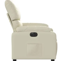 vidaXL Sillas-Sillón reclinable eléctrico de cuero sintético