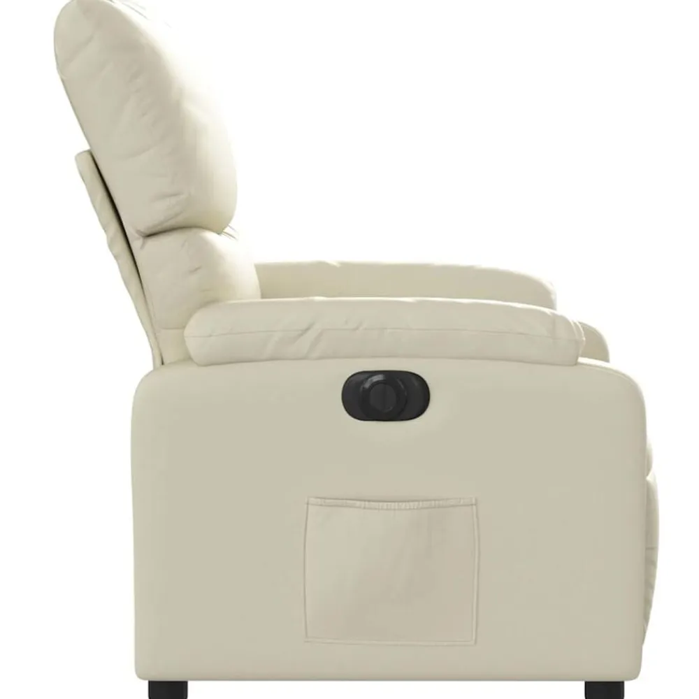 vidaXL Sillas-Sillón reclinable eléctrico de cuero sintético