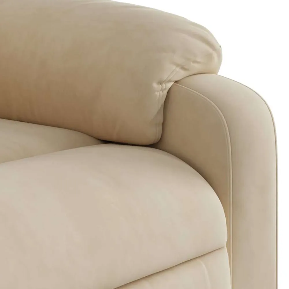 vidaXL Sillas-Sillón reclinable elevable tela de microfibra color