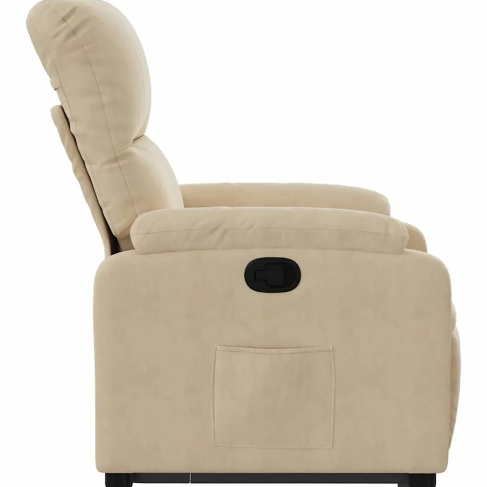 vidaXL Sillas-Sillón reclinable elevable tela de microfibra color