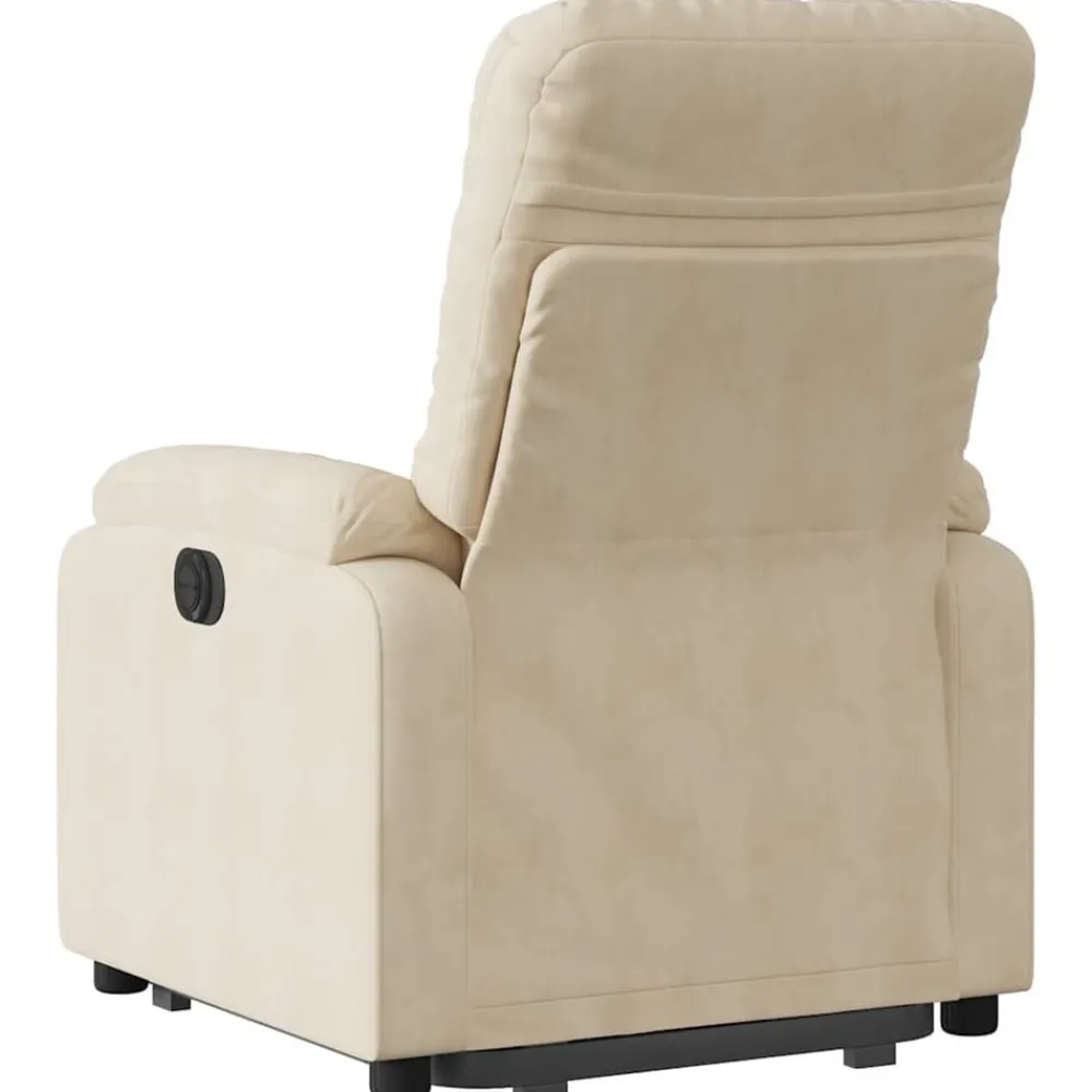 vidaXL Sillas-Sillón reclinable elevable tela de microfibra color