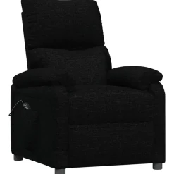vidaXL Sillón reclinable eléctrico de tela Negro Outlet