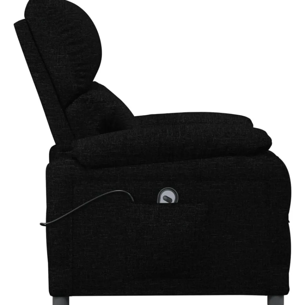 vidaXL Sillón reclinable eléctrico de tela Negro Outlet