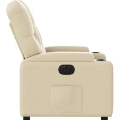 vidaXL Sillón reclinable eléctrico de tela Crema New