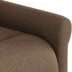 vidaXL Sillón reclinable eléctrico de tela marrón Marrón