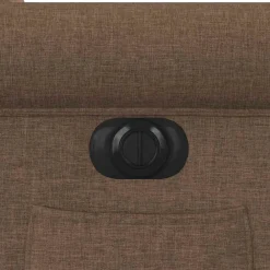 vidaXL Sillón reclinable eléctrico de tela marrón Marrón