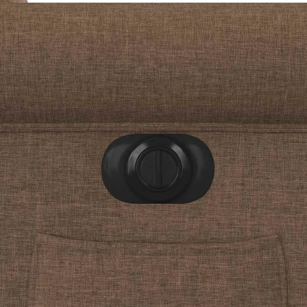 vidaXL Sillón reclinable eléctrico de tela marrón Marrón