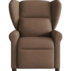 vidaXL Sillón reclinable eléctrico de tela marrón Marrón