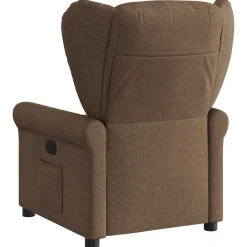 vidaXL Sillón reclinable eléctrico de tela marrón Marrón