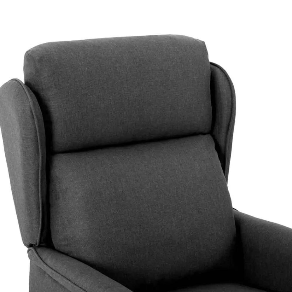 vidaXL Sillón reclinable 66.5 x 94 x 101.5 cm Poliéster Gris oscuro Outlet