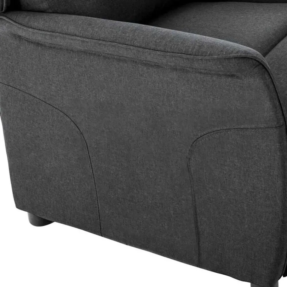 vidaXL Sillón reclinable 66.5 x 94 x 101.5 cm Poliéster Gris oscuro Outlet