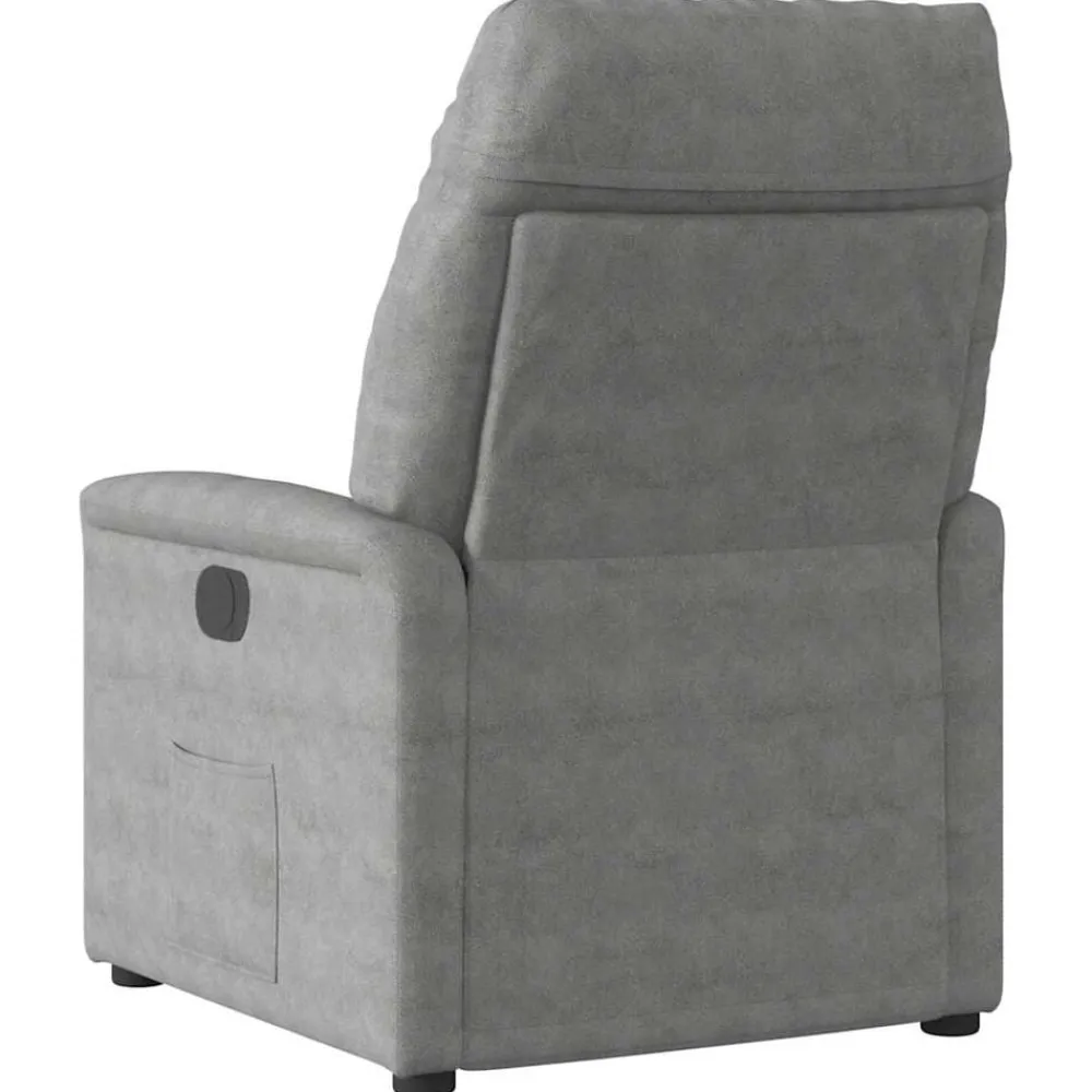 vidaXL Sillas-Sillón reclinable masaje eléctrico tela microfibra
