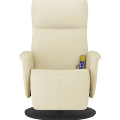 vidaXL Sillas-Sillón reclinable masaje con reposapiés cuero sintético