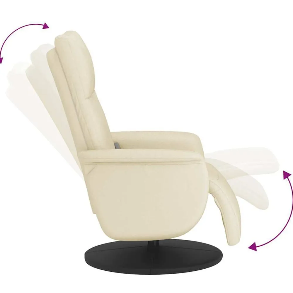 vidaXL Sillas-Sillón reclinable masaje con reposapiés cuero sintético
