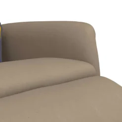 vidaXL Sillón reclinable masaje reposapiés cuero sintético Capuchino Hot