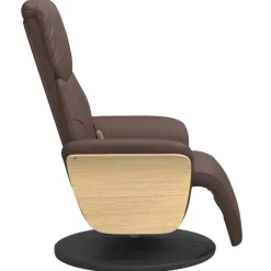 vidaXL Sillón reclinable masaje con reposapiés cuero sintético marrón Marr&oacute;n Hot