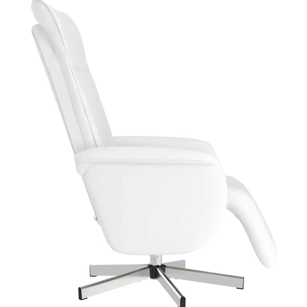 vidaXL Sillas-Sillón reclinable masaje con reposapiés cuero sintético